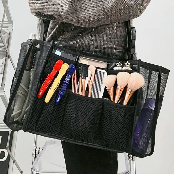 Professional Makeup Bag For Women Large Capacity Nylon Embroidery Beauty Make UpTools Storage Cosmetic Bags 240104