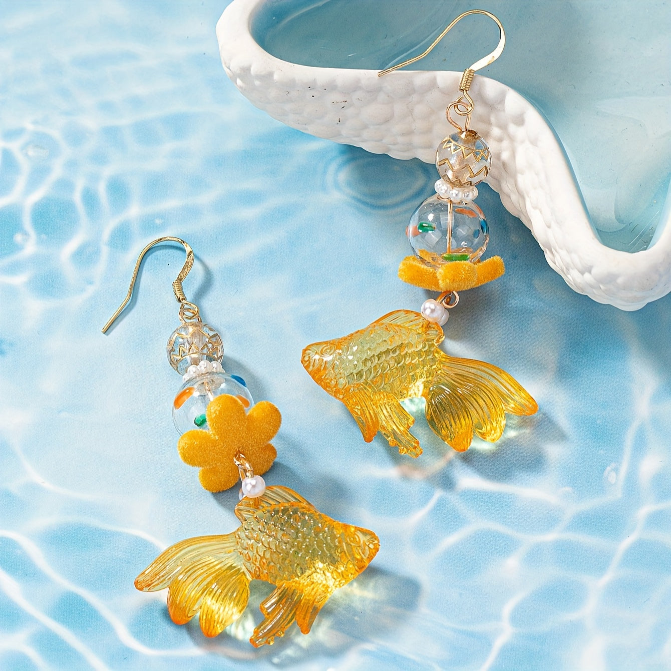 TEMU 1 Pair Of Drop Earrings Fish + Match Daily Outfits Party Accessories Perfect Gift For Family- - Lover