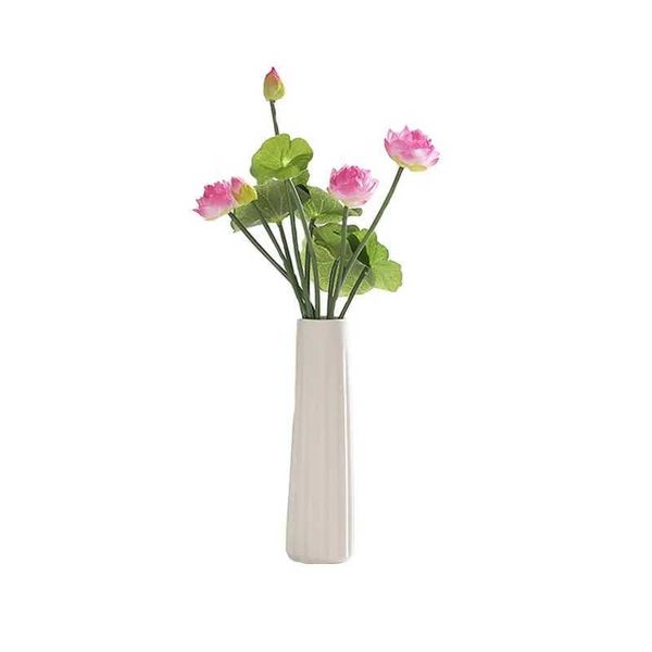 1 piece of white unglazed small vase minimum hydroponic dry flower vase table TV cabinet home decoration Vazo vase Y250111