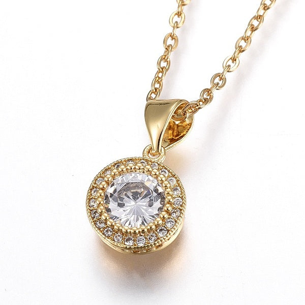 Collares colgantes de latón y acero inoxidable 304