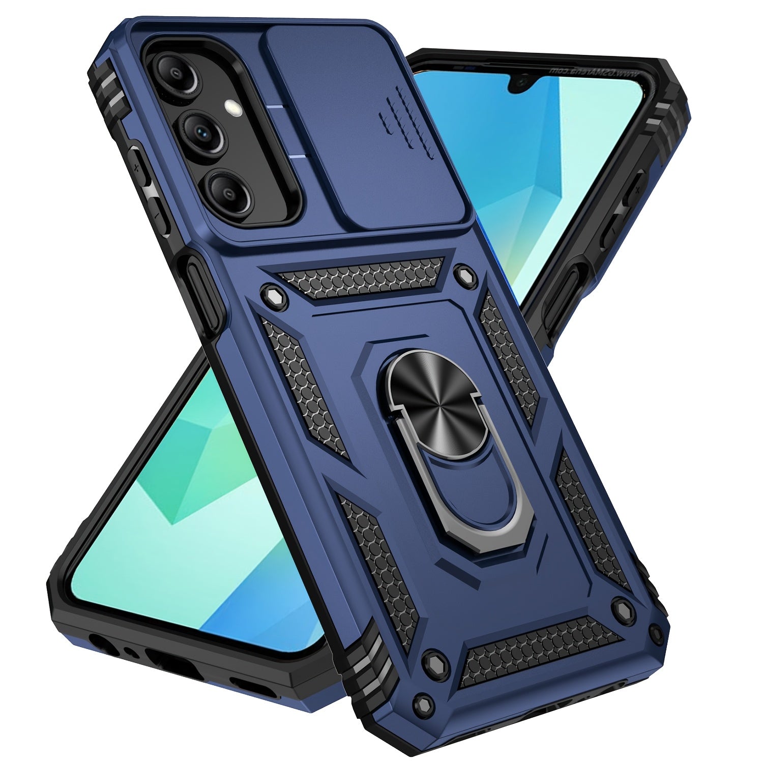 TEMU Phone Case Compatible With Galaxy A16, [slide Camera Cover], [screen Protector], [], Rugged Shockproof Phone Case With Kickstand Compatible With