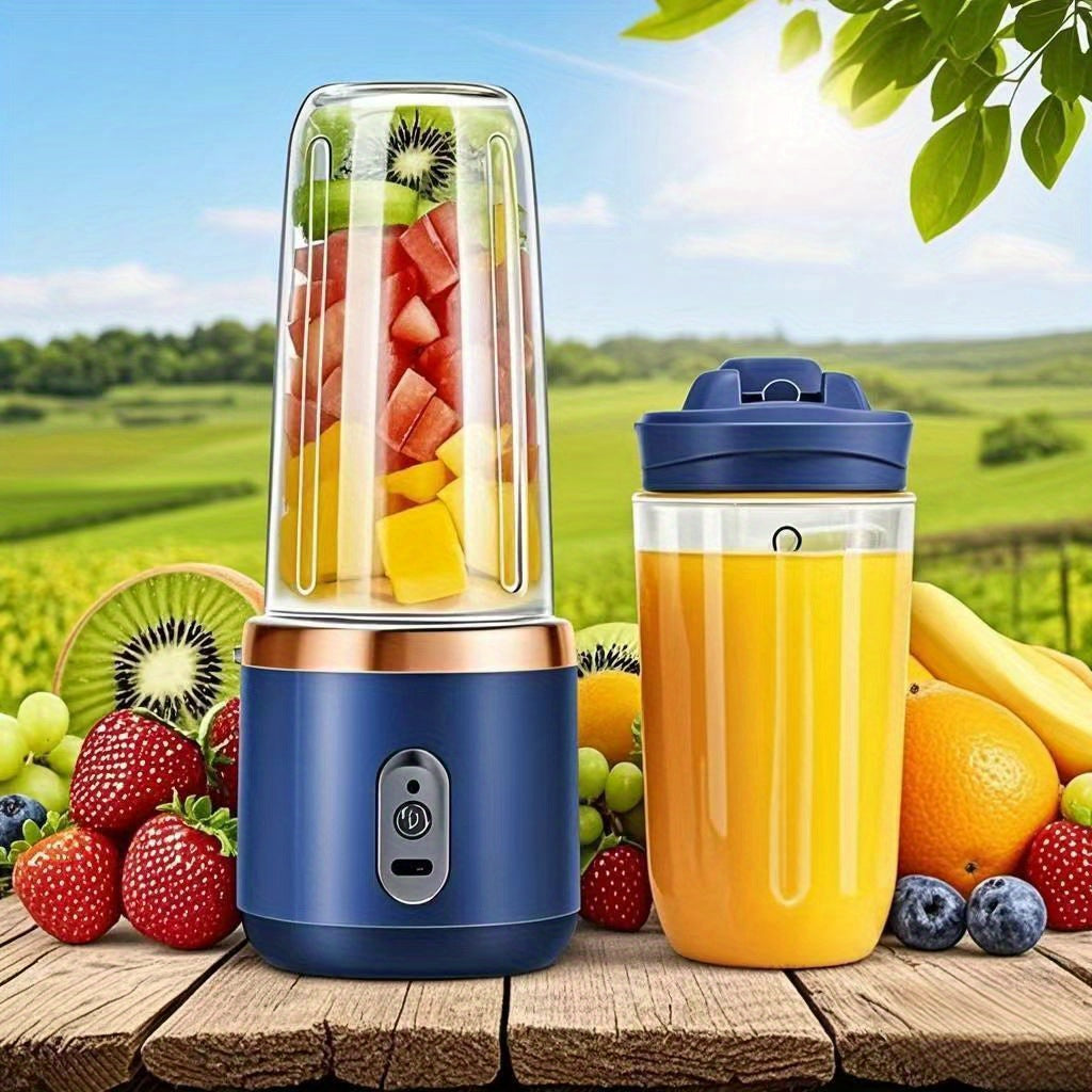 TEMU 2sets (1machine+)multi-functional Portable Electric Blender, Usb Rechargeable, Mini Juicer-food Processor, Ideal For Making Shakes&smoothies,