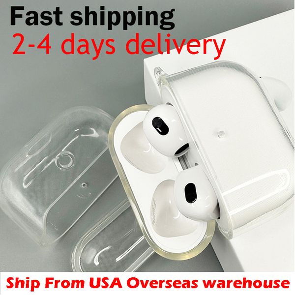 For Apple Airpods Pro 2 2nd Generation airpod 3 pros Headphone Accessories Solid TPU Silicone Protective Earphone Cover