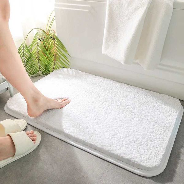 50*80cm Super Thick Fluff Fiber Bath Mat Shower Room Rugs Chenille Bathroom Floor Mat Toilet Absorbent Entrance Door MatM240816