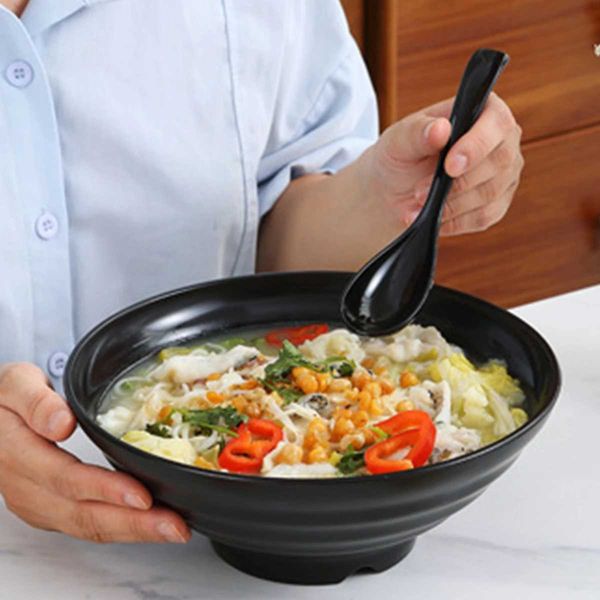 Thickened Plastic Ramen Bowl Japanese Style Household Ramen Bowl Spicy Hot Pot Large Bowl Anti-scalding Soup BowlC250118