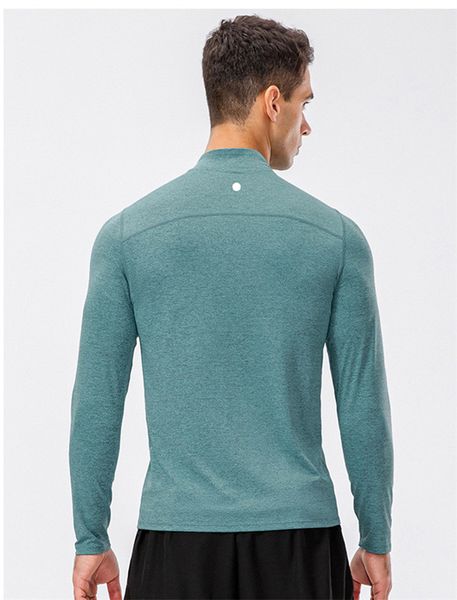 Yoga LL-11516 Outfit Mens Train Basketball Running Gym Tshirt Exercise Fiess Wear Sportwear Loose Shirts Outdoor Tops Long Sleeve Elastic Br