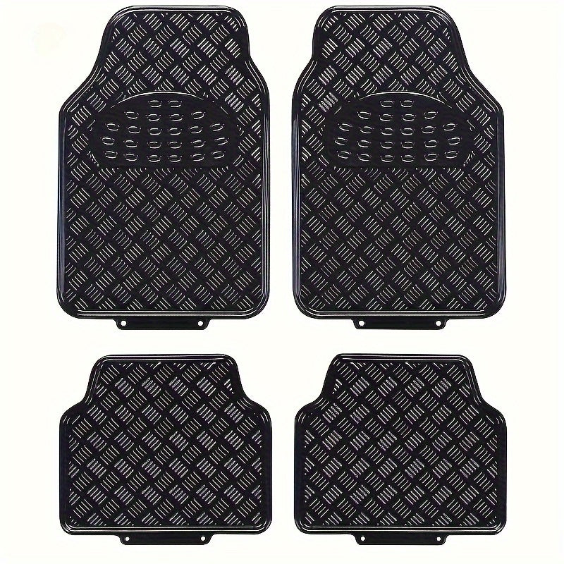 TEMU 4pcs Floor Mats, 5d Floor Mats - Models, Easy To Clean, In Multiple Colors, Suitable For All , Floor Mats, Mat For Car Floor, Car Floormats,