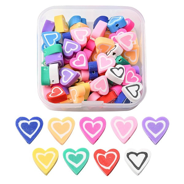 65Pcs Handmade Polymer Clay Beads