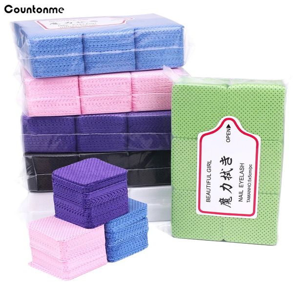 540Pcs-bag non-woven fabric nail polish r napkin color cotton wet towel paper pad UV gel dust r 240705