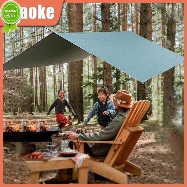 New Polyester Waterproof Tent Shade Versatile Sun Shelter Sier Coating Lightweight Garden Canopy Camping Supplies Sky Curtain