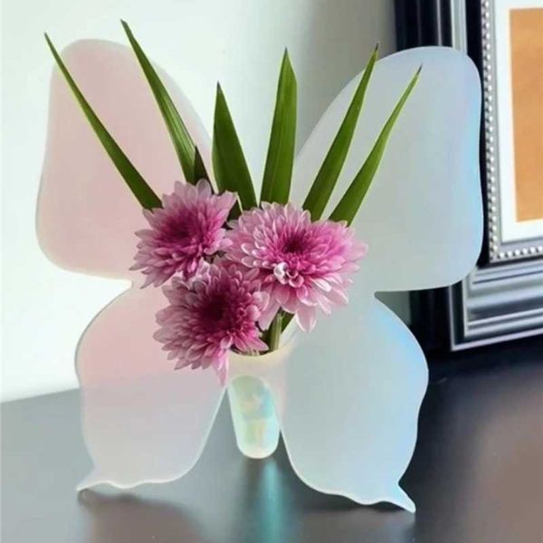 Creative Art Picture Frame Vase Hydroponic Flower Arrangement Modern ColorfUL Acrylic Vase Living RoOM Decoration Gift X240913