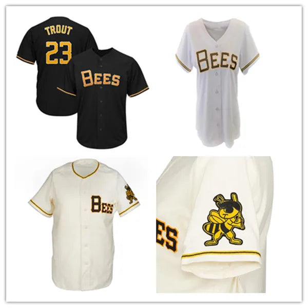 Custom Salt Lake Bees 1959 Baseball Vintage Jersey ed Any Name Number Man Women Youht Shirts Cream Black White Size S-4XL