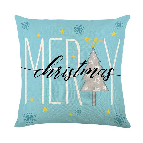 Sofa Friendly 45x45cm Christmas Linen Throw Pillowcase with Customization Option
