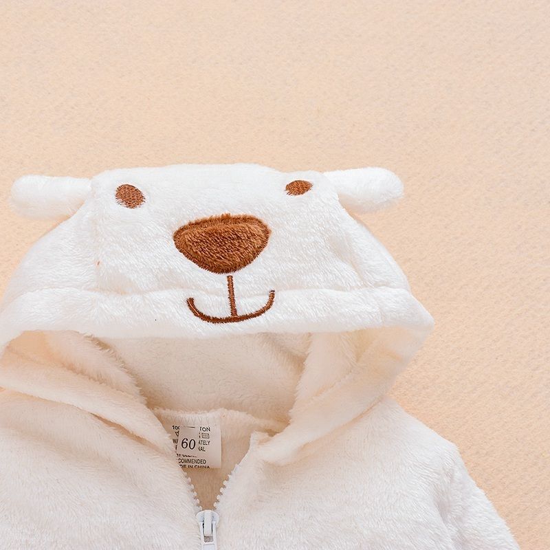 K447 Rompers born Baby Boy Girl Kids Bear Hooded Romper Jumpsuit Bodysuit Clothes Outfits Long Sleeve Playsuit Toddler Outfit