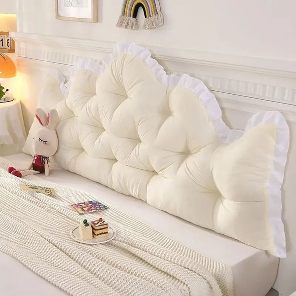 European Style Princess Bedside Pillow Soft Tatami Mat Back Support Large Bedroom Pillowcase Decorative Cushion 241019