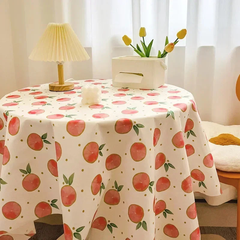 Tablecloth Decorative Dining Table Cloth Coffee Cushion Dust Prevention Table Cloth Round Cloth VYGC01