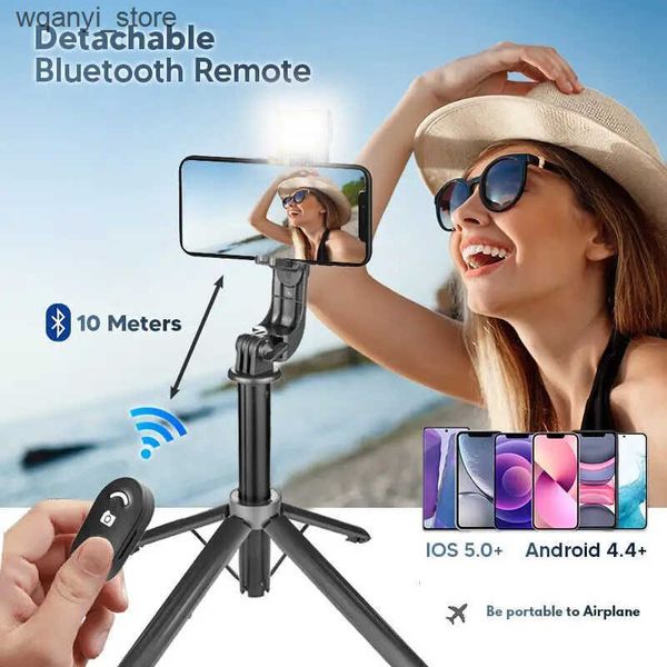 Selfie Monopods DIXSG selfie stick tripod remote and light 40 inch phone 1-4 screw suitable for iPhone smartphones L240910