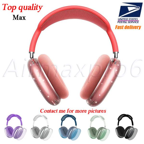 For Airpods Max 2 ANC Metal Headband Headphone Accessories Transparent TPU Solid Silicone Waterproof Protective case AirPod Maxs pro Headpho