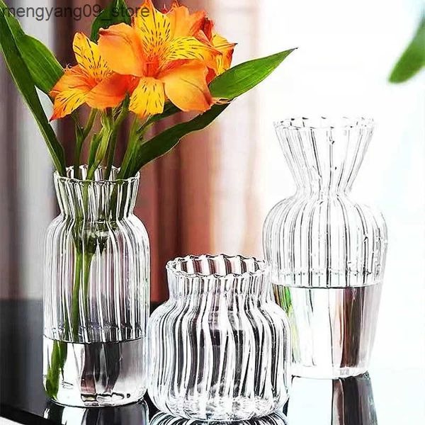 Vases Transparent Hydroponic Vases Container Bottle Plant Arrangement Glass Table Creative Terrarium Nordic Flower Pot J241210