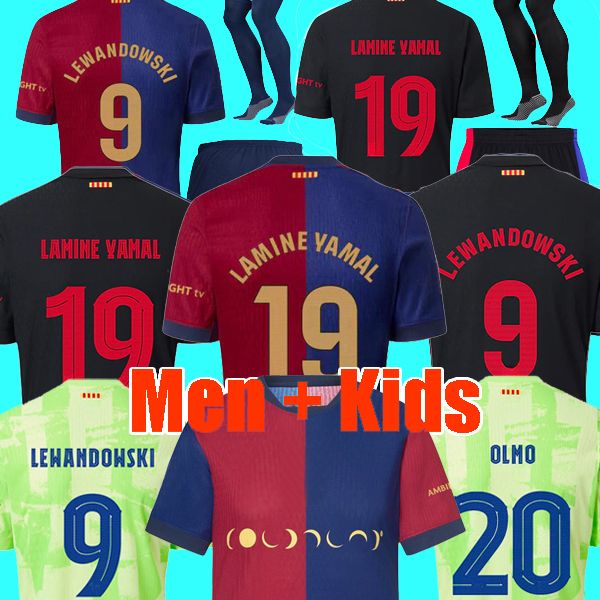 24 25 LAMINE YAMAL LEWANDOWSKI soccer jerseys GAVI camiseta de futbol PEDRI FERRAN 2024 2025 FC football shirts men kit kids sets tops jerse