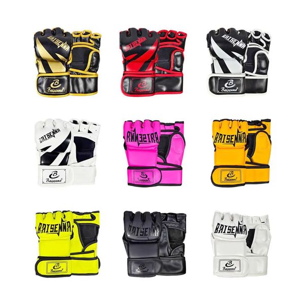 Mma Gloves Half Finger Sparring Grappling Martial Arts Sport Mittens Protective Gear Karate Fighting Glove Kick Boxing GlovesXJ241028