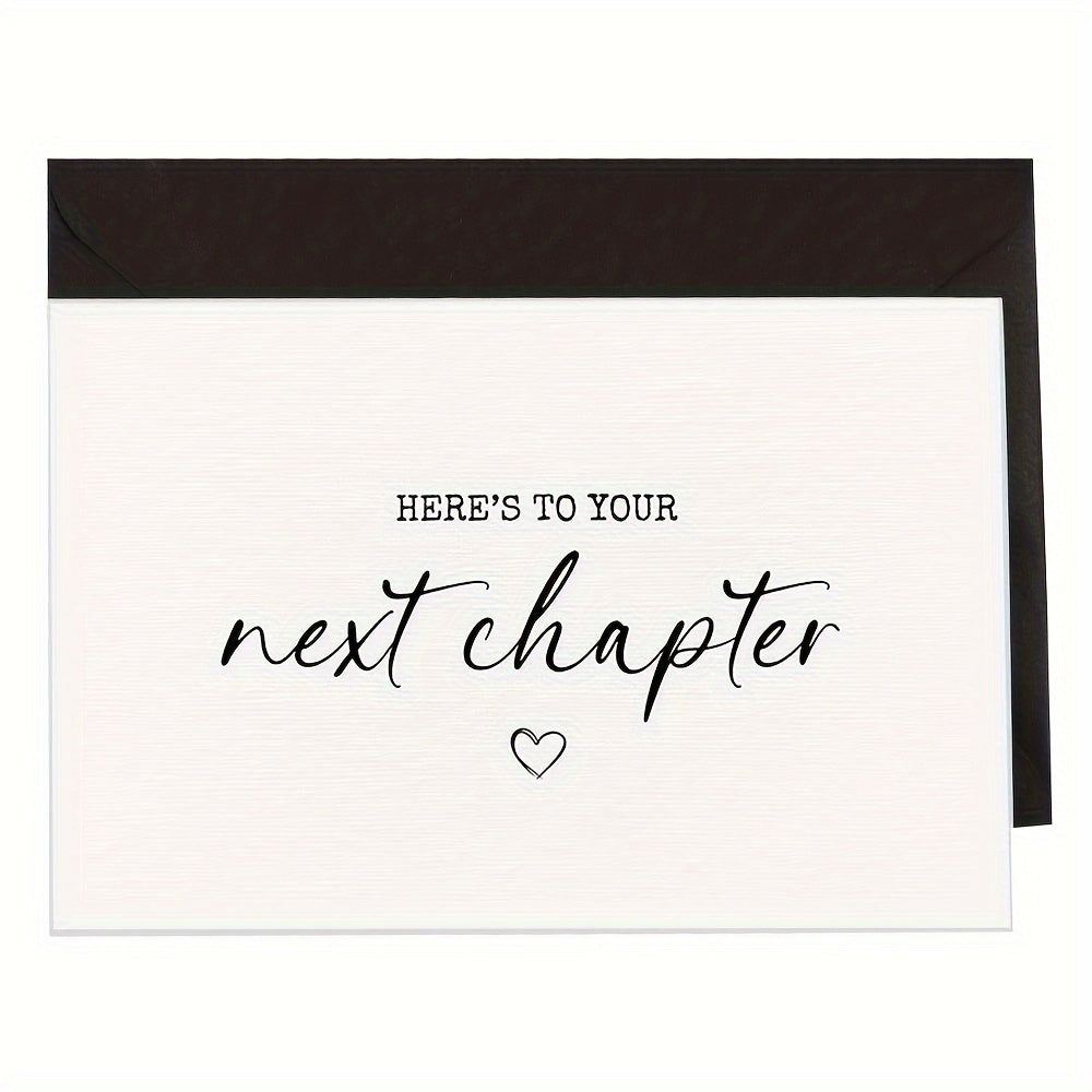 TEMU Next Chapter Good Luck Card: Best Of Luck For New Job, Coworker, Retirement, Divorce, Moving - With Envelope