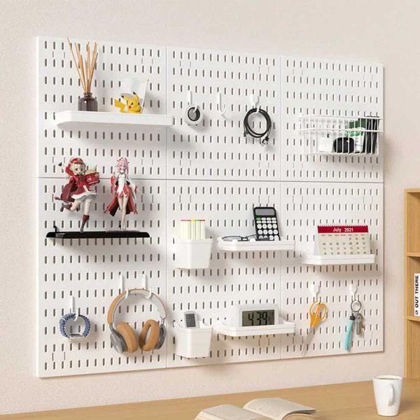 Storage Holders Racks Diy Storage Rack Pegboard Wall mounted Organizer Panel Gamer Room Bathroom Tools Home Kitchen Organizer Pegboard Acces