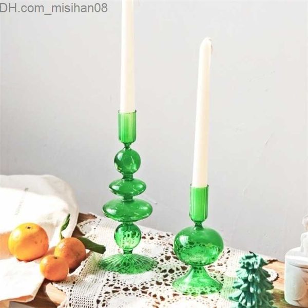 Candle Holders Nordic Artist Style Candle Holders Candlestick Wedding Table Centerpieces Fashion Decoration for Home Designers Crystal Glass