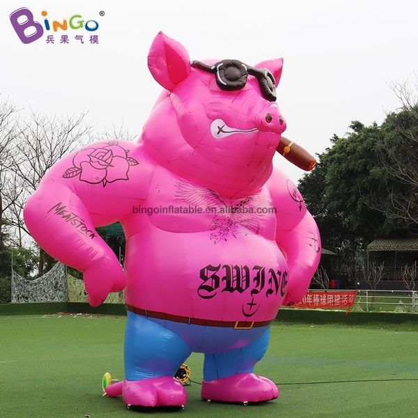 wholesale Customized 5-Meter Inflatable Pig Character Giant Blow-Up Swine Replica for Outdoor Decoration and Sports