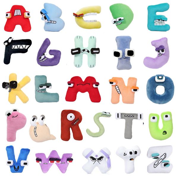 New Creative Funny Letter Figure Anime Alphabet Lore Stuffed Plush Dolls Toy For Christmas Halloween Gift Z241223
