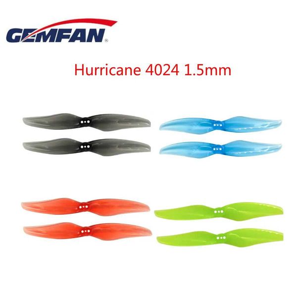 Drone Accessories 4 pairs of Gemfan Hurricane 4024 2-plade propellers with 1.5mm mounting holes for 1408-1506 motors of FPV racing drones S2