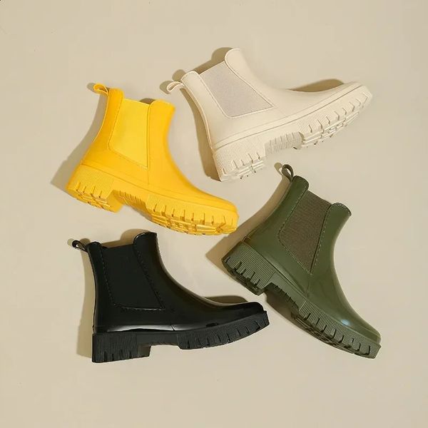 rubber boots womens rain boots waterproof work garden Galohes fishing rain boots skateboarding foot pedals kitchen shoes241127