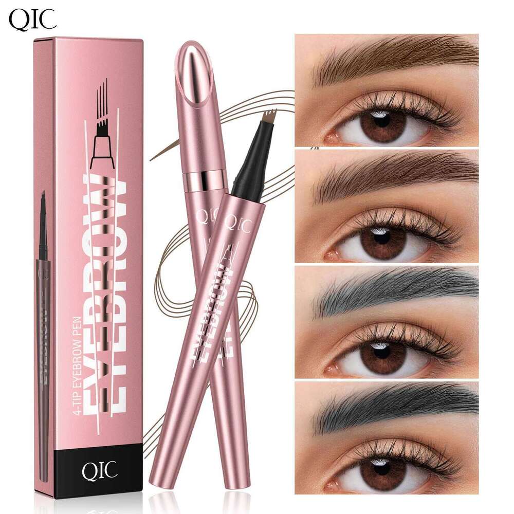 QIC Micro 4-Tip Pen Lift Snatch Eye Makeup Long-Lasting Waterproof & Sdge-proof Natural Eyebrow Hair Pencil X250725