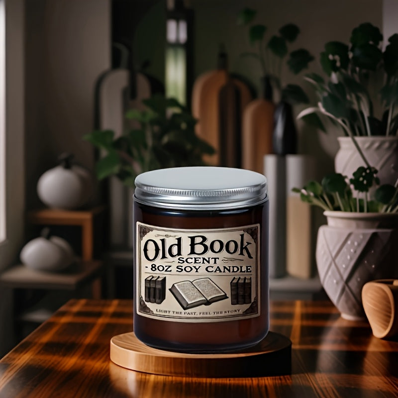 TEMU Old Book Scented Soy Candles - Aromatherapy, Candle Soy Gifts, Home Scented Candles, Valentine's Day Gifts