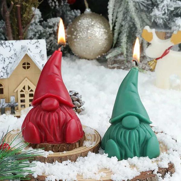 Christmas Table Decorative Candles Christmas Aromatherapy Candle Santa Claus Shpaed Scented Candle Christmas Table DecorationXJ241207