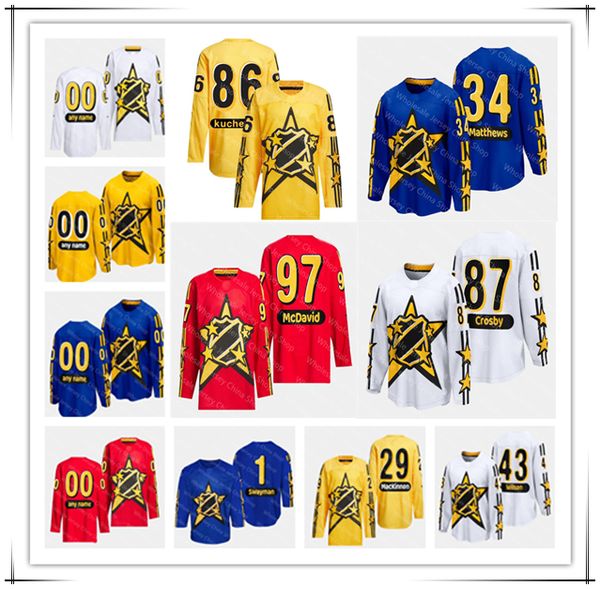 2024 All Star Hockey Jerseys Elias Pettersson Artemi Panarin Sebastian Aho Connor Bedard Travis Konecny Alexander Ovechkin Mathew Barzal Phi