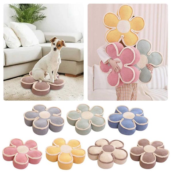 Flower pillows soft floral floor mats floral decorations throwing pillows cute floral seat cushions real silk pillows X241022