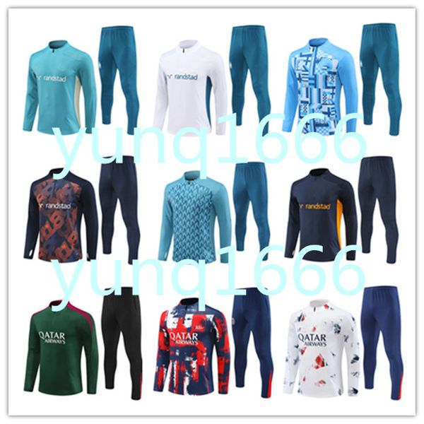 24-25 Mmarseille PariS tracksuits GREENWOOD BALERDI MarseilleES survetement 24 25 Men kids soccer Training Olympique OM football Sportswear