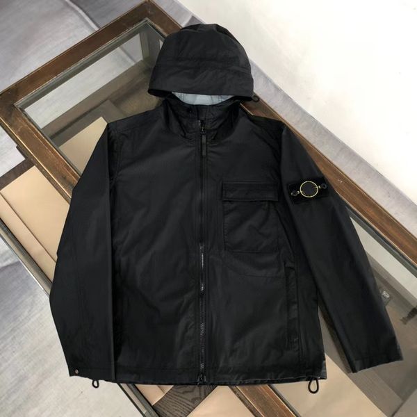 Men&#039;s Outerwear Badges Zipper Shirt Jacket Loose Style Spring Autumn Mens Top Oxford Breathable Portable High Street Designer hoodie Cl