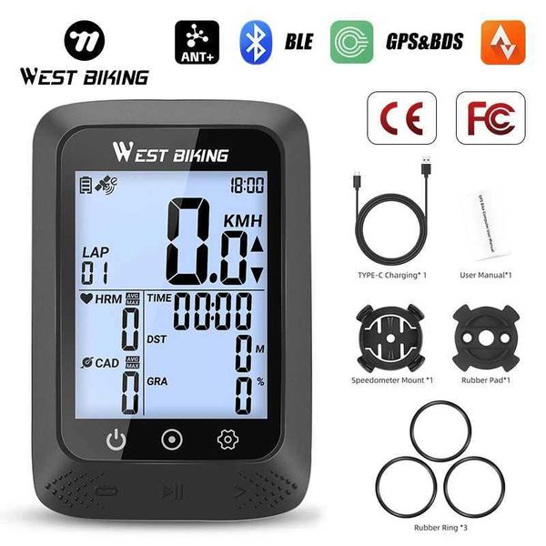 Bike Computers WEST BIKING Bicycle Speed Cadence Sensor ANT Bluetooth Waterproof Compatible Bike Computer Smartphones Road MTB Bike Accessor