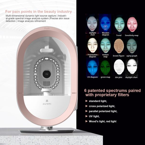 Facial Wifi Smart Mirror Scanner 3d Facial Skin Analyzer Machine Digital Skin Beauty Analyzer Tester