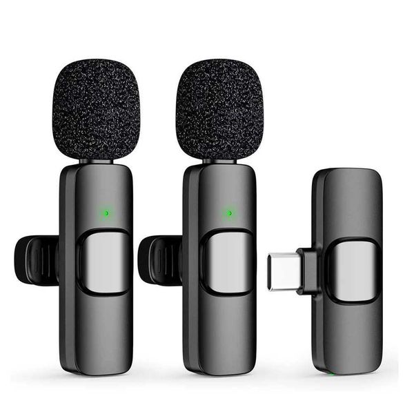Type C Mini Wireless Lavalier Microphone 1 To 2 Noise Reduction Lapel Mic Clip On Microphone For Video Vlog RecordingM240815