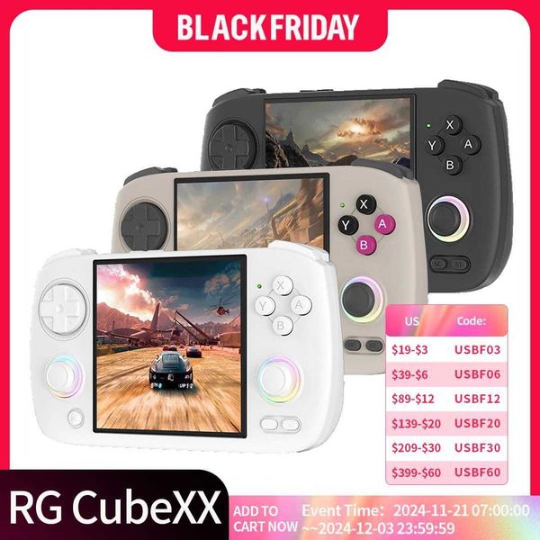 Portable Game Players ANBERNIC RG CubeXX Handheld Game Console 3.95 I 720 * 720 Screen Linux WIFI Bluetooth HD Connection Retro Video Game C