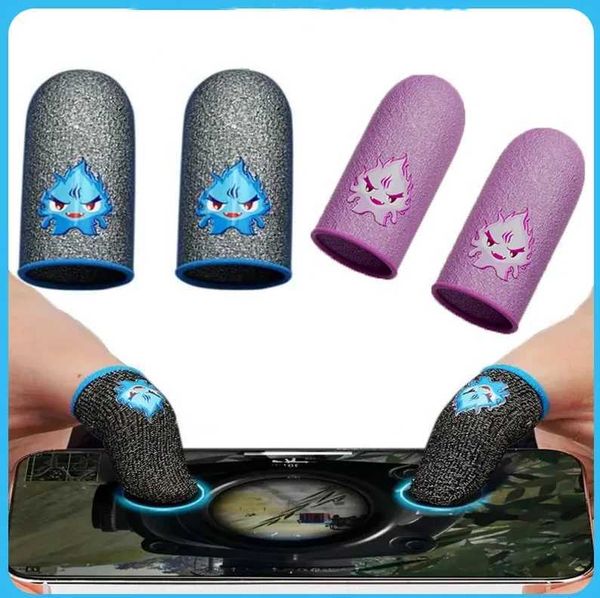 1pair Gaming Luminous Finger Sleeve Breathable Fingertip Cover For PUBG Mobile Games Touch Screen Finger Cots Cover Mobile Touch Y240817