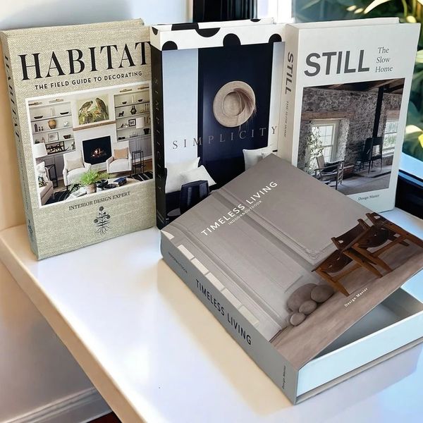 Decorative Books Book Decoration Books Decor Table Storage Box Shelf Ornaments Interior Living Room Desk Aesthetic 250117