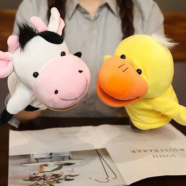 Stuffed Plush Animals Toys Hand Finger Story Puppet Kawaii Dolls Educational Baby Toys Lion Elephant Bunny Monkey Children GIft X2501299