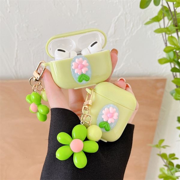 ddmygifts Flower pendant suitable for Pro1-2-3 generation Bluetooth wireless headphone case, small and fresh protective case A