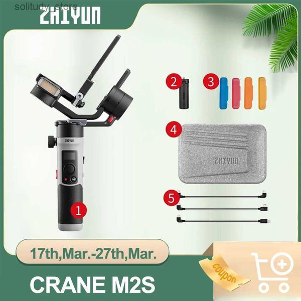 Stabilizers Zhiyun Crane M2S 3-axis shock-absorbing handheld camera universal joint stabilizer compatible with mirrorless camera Actioncoms