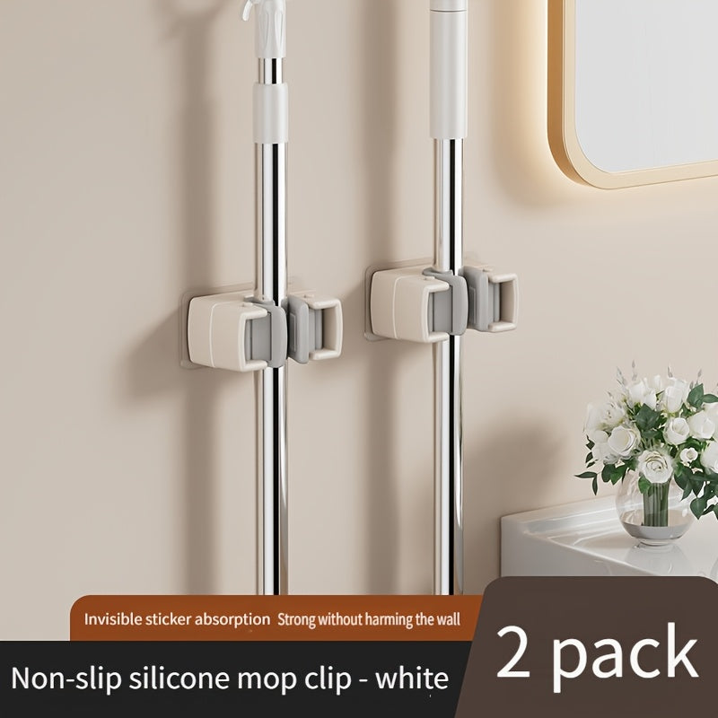 TEMU Mop Storage Rack, Suitable For Storing Brooms, Mops, Rakes, And Shovels - A Practical Space Saving Rack Suitable For Household Use, Laundry