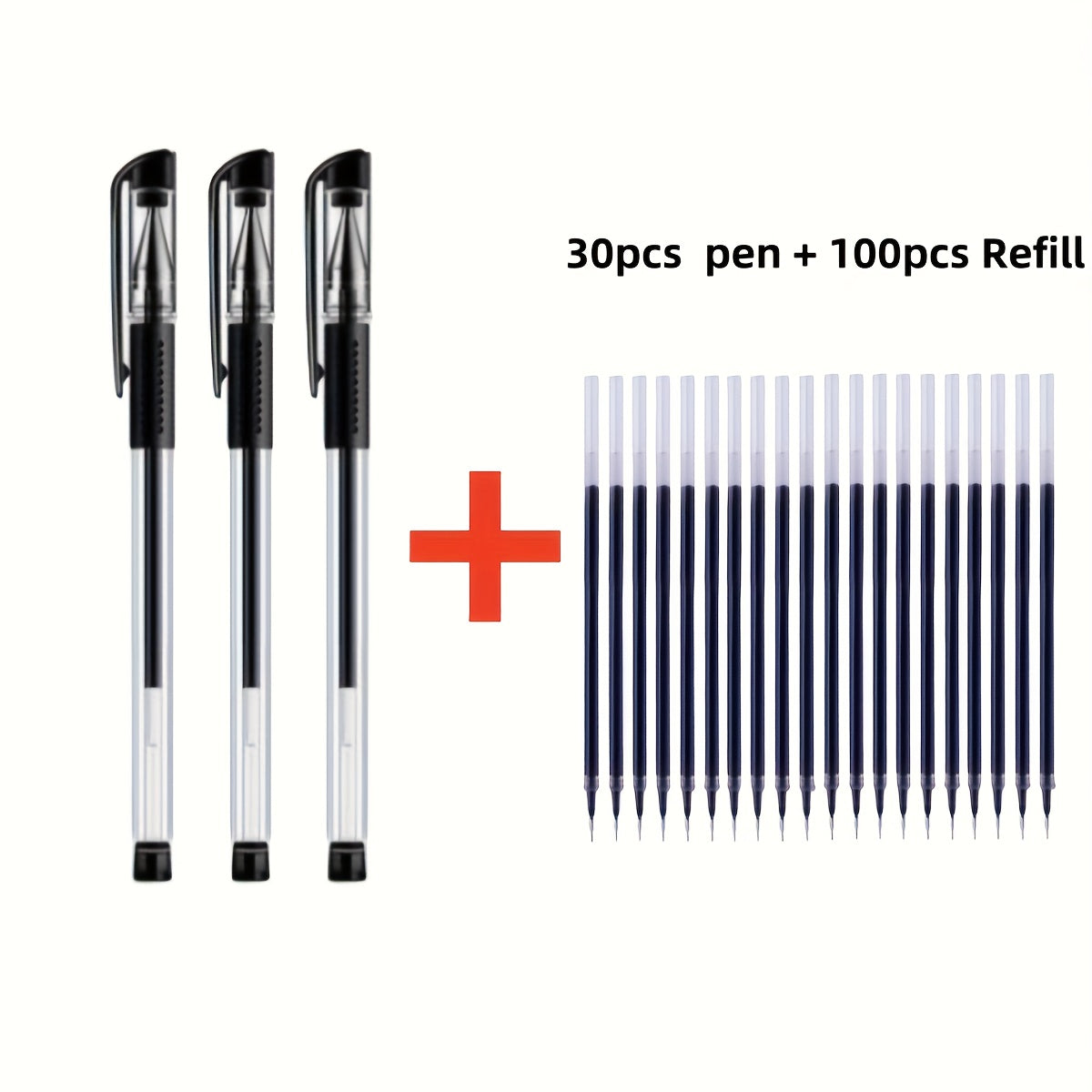 TEMU Halloween Gifts 130pcs Straight Liquid Ballpoint Pen Quick Drying Test Signature .5mm Black Blue Ink School Office Ballpoint Pens Stationery